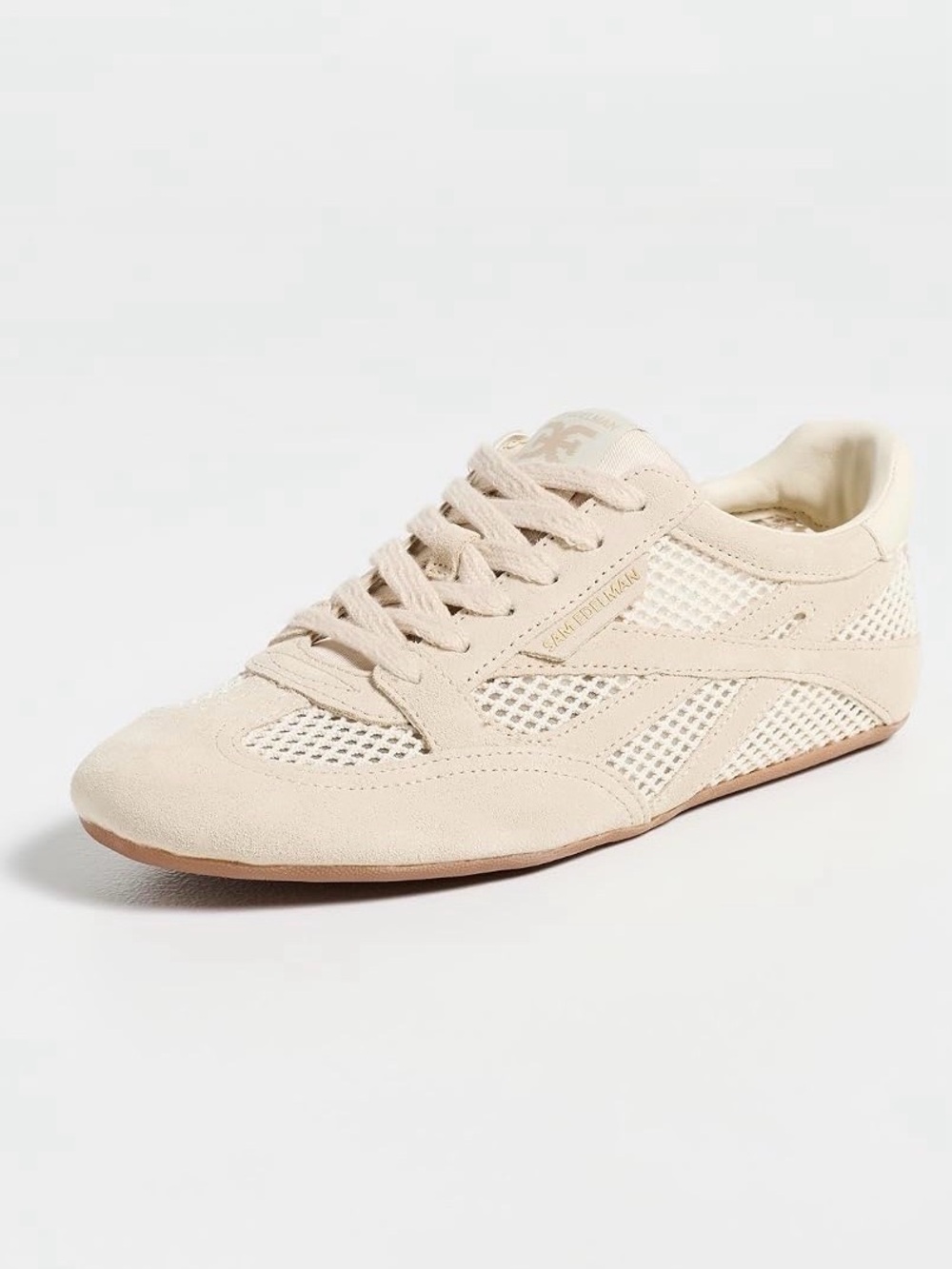 Sam Edelman Women's Neutral Beige Mesh Sneaker - Picture 1 of 6